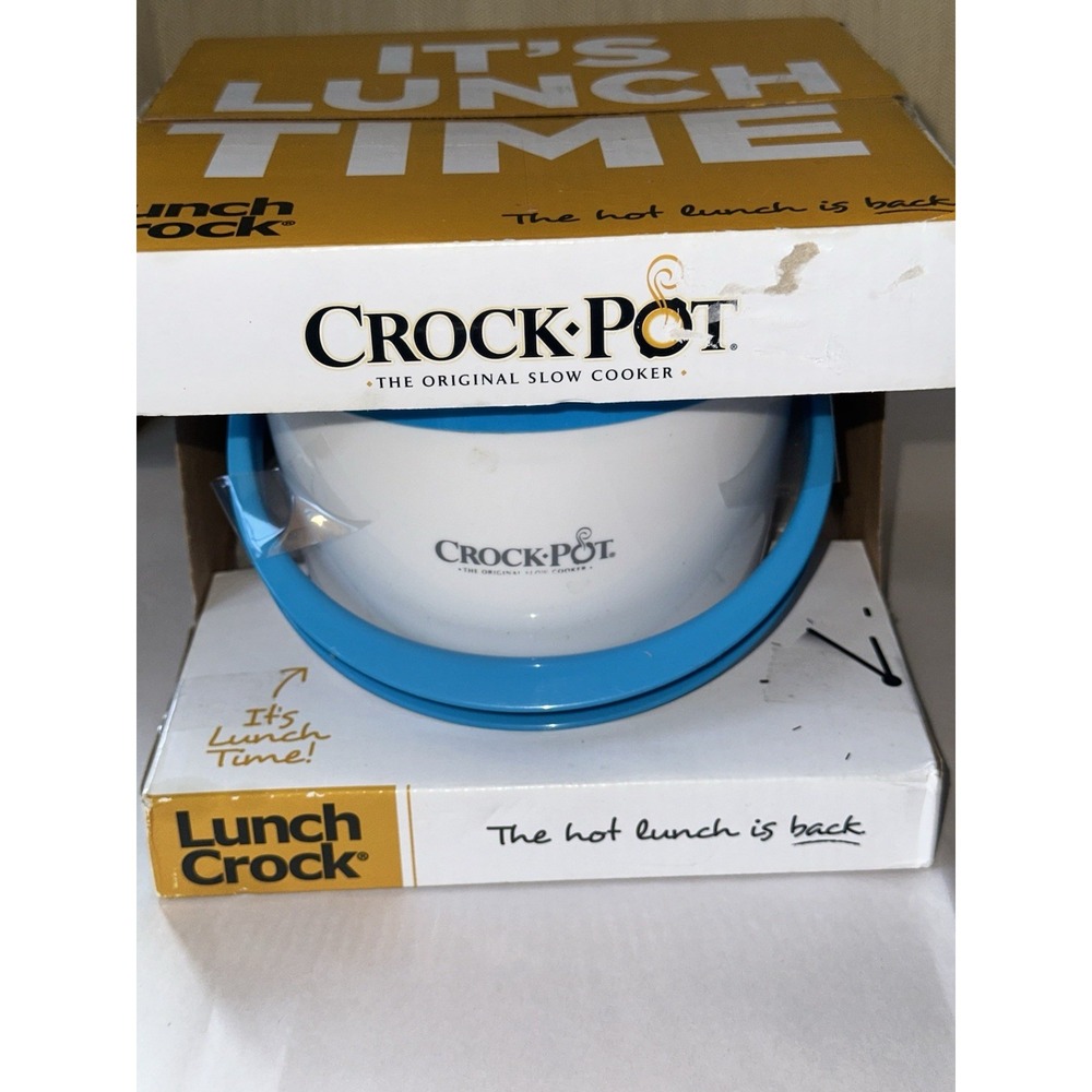 Crock Pot Lunch Crock Blue Portable Food Warmer Hot Lunch New in Box - Tested